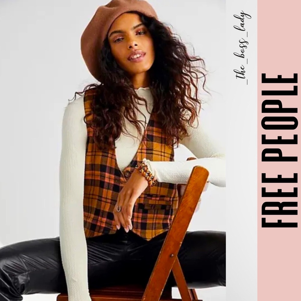 Free People plaid vest for Fall